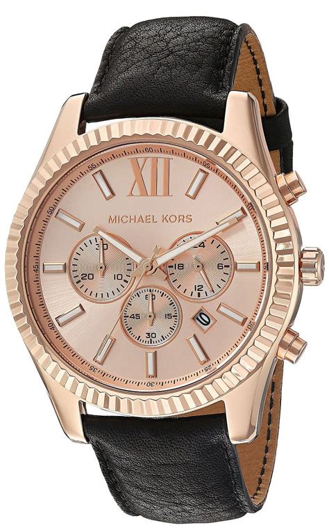 michael kors big watch mk8516|Men's Michael Kors Lexington Leather Chronograph Watch MK8516.